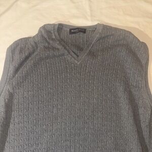 AUSTIN REED London Sweater Vest Mens XL‎ White Cable-Knit V-Neck